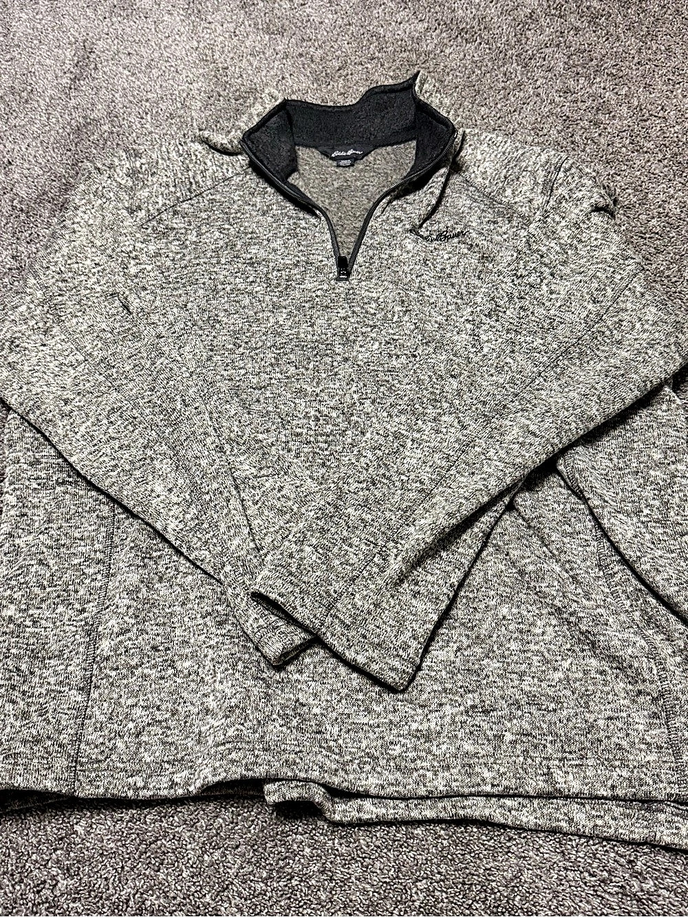 Eddie Bauer Radiator Fleece 1/4-Zip Pullover Green-Gray XL